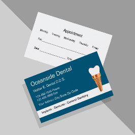 Classy Dentist Implant Ernennung Business Cards Terminkarte