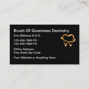 Classy Dentist Termine Business Cards Visitenkarte