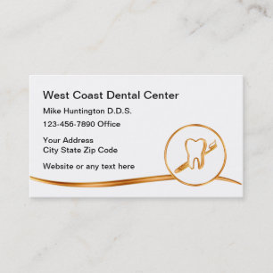 Classy Dentist Theme Business Cards Visitenkarte