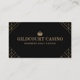 Classy Diamond Pattern Royal Casino Business Card Visitenkarte