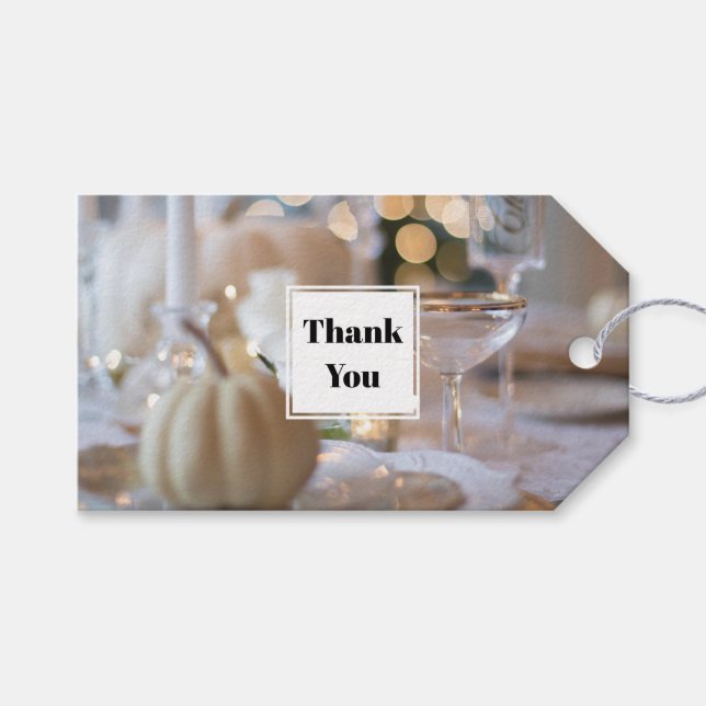 Classy Dinner Party Extravagante Lage Vielen Dank Geschenkanhänger (Vorderseite (Horizontal))