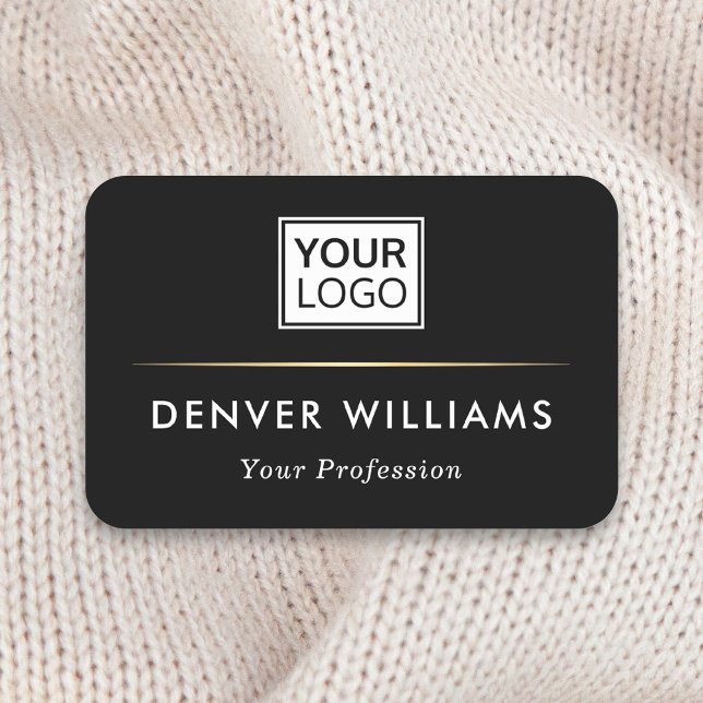 Classy divider custom logo elegant black namensschild (Von Creator hochgeladen)