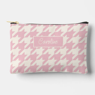 Classy Dusty Rose Blush Pink Hahnentrittmuster Mus Zubehörtasche