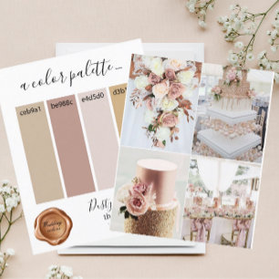 Classy Dusty Rose Gold Wedelfarben Palette Card
