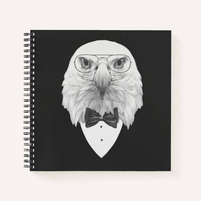 Classy Eagle Portrait Notizbuch (Vorderseite)