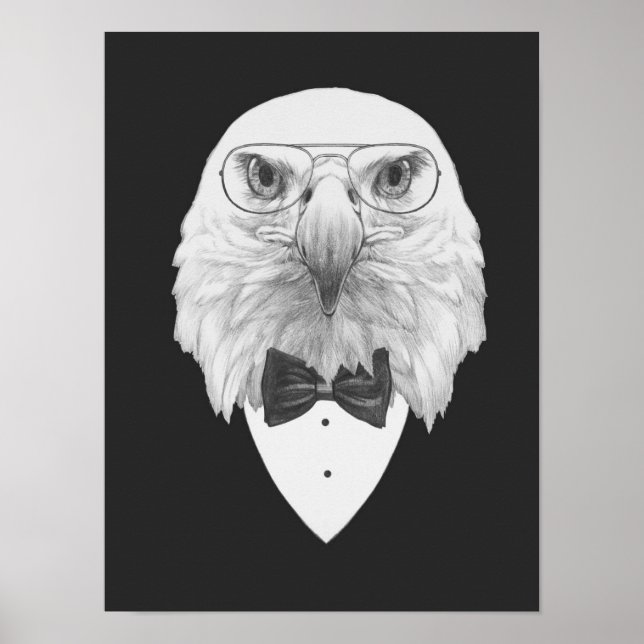 Classy Eagle Portrait Poster (Vorne)