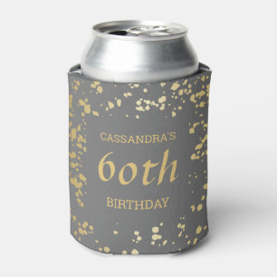 Classy Egypt Gold Sprinkles Gray Birthday Dosenkühler