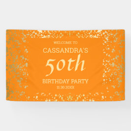 Classy Egypt Gold Sprinkles Orange Geburtstag Banner