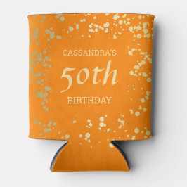 Classy Egypt Gold Sprinkles Orange Geburtstag Dosenkühler