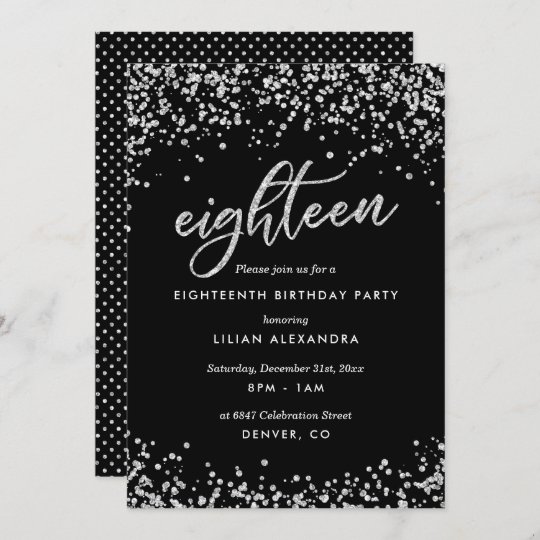 Classy Einladung Zum 18 Geburtstag Funkelnd Conf Zazzle At