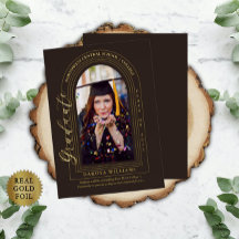 Classy Elegant Arched Foto Brown Abschluss