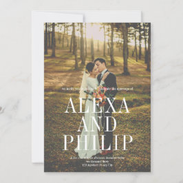 Classy Elegant Big Foto Wedding Einladung