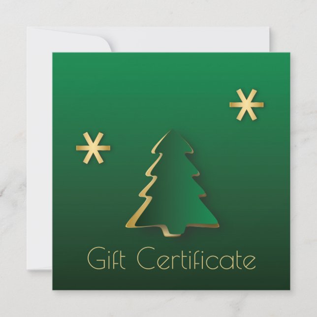 Classy Elegant Gold Green Christmas Tree Geschenkk (Vorderseite)