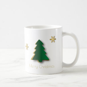 Classy Elegant Gold Green Christmas Tree Kaffeetasse
