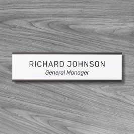 Classy Elegant Individuelle Name Titel Mitarbeiter Türschild