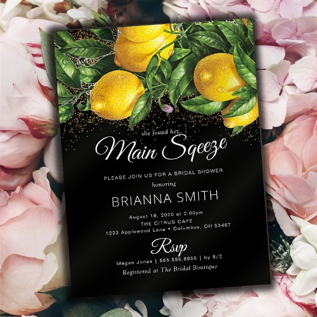Classy Elegant Lemon Bridal Dusche Einladung (Von Creator hochgeladen)