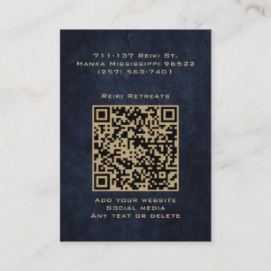 Classy Elegant Mandala Chic Luxury Gold Navy Blue Visitenkarte