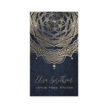Classy Elegant Mandala Chic Luxury Gold Navy Blue