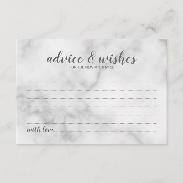 Classy Elegant Marble Wedding Hinweiskarte (Vorderseite)