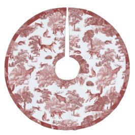 Classy Elegant Vintag Red Fox Woodland Polyester Weihnachtsbaumdecke