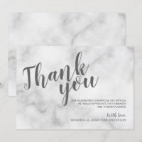 Classy Elegant White Marble Wedding Vielen Dank