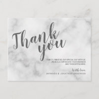Classy Elegant White Marble Wedding Vielen Dank