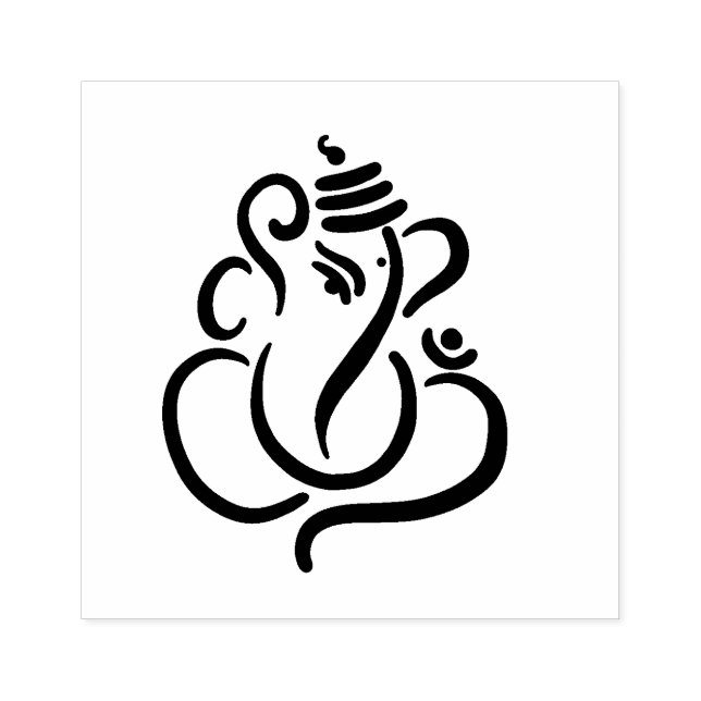 Classy Ethnic Ganesha | Indischer Gott Zeichnend Gummistempel (Prägung)