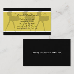 Classy Fashion Business Cards Visitenkarte