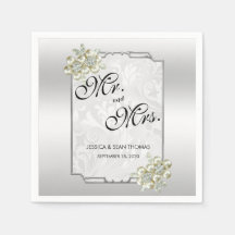 Classy Floral Gem, Silberne Gerahmte Hochzeit