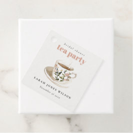 Classy Floral Tee Brautparty Teezeremonie Party Geschenkanhänger