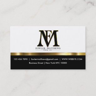 Classy Fowler Attorney Business Card Visitenkarte