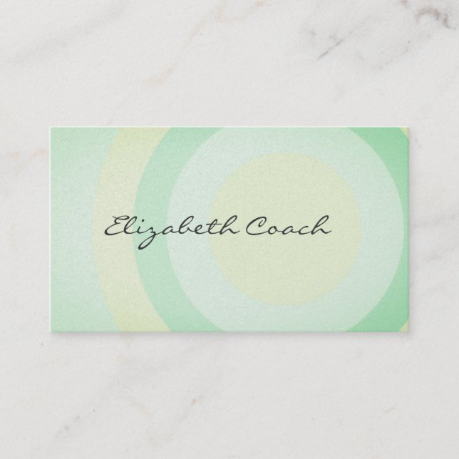 Classy Fresh Green Circles Visitenkarte (Vorderseite)