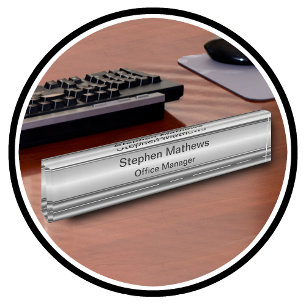 Classy Führungskraft Desk Name Teller Namensplakette