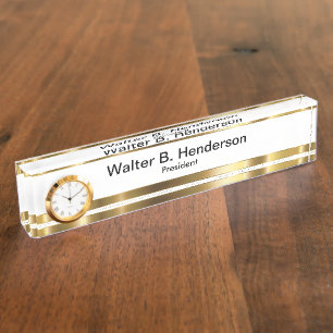 Classy Führungskraft Geschenk Name Plaque Namensplakette