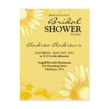 Classy & Fun Gelbblütengelbes Brautparty Einladung