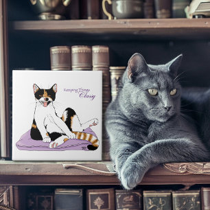 Classy Funny Calico Lila Fliese