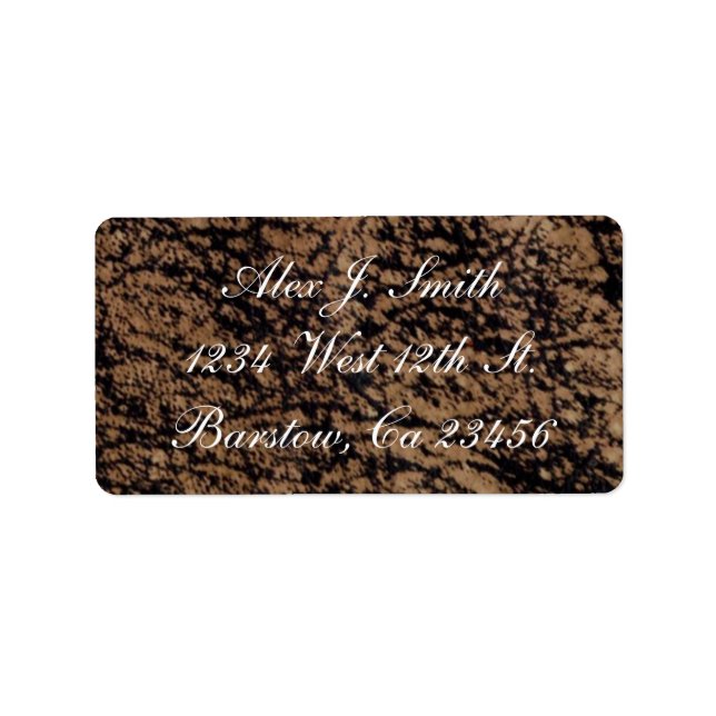Classy Genuine Leather Designer Adressaufkleber (Vorne)