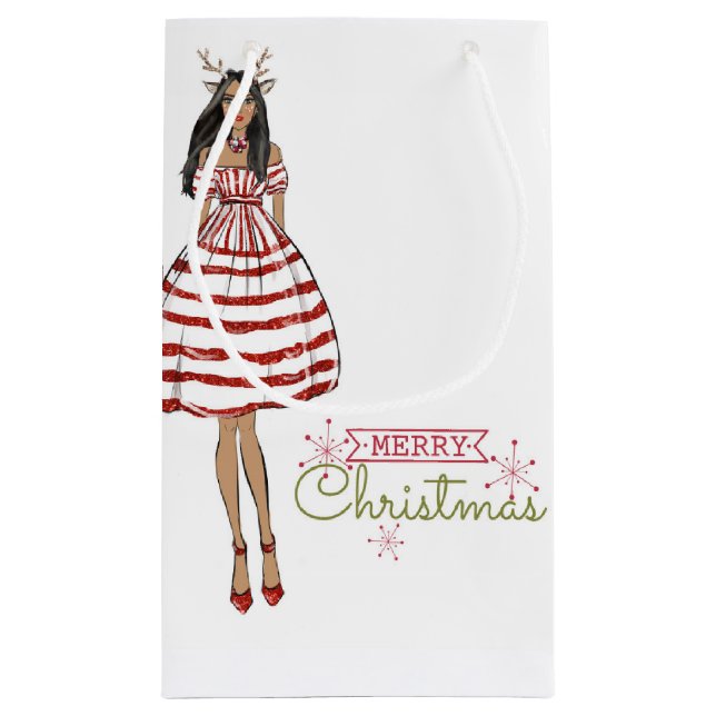 Classy Girl Christmas Kleine Geschenktüte (Rückseite)