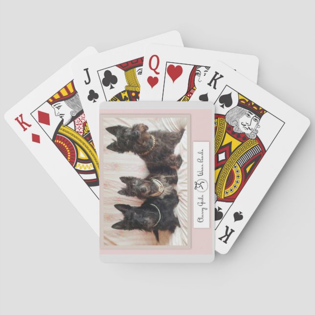 Classy Girls tragen Perlen beim Kartenspielen Spielkarten (Rückseite)