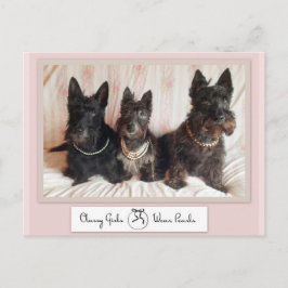 Classy Girls Wear Pearls Postcard Postkarte