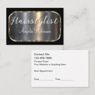 Classy Glitzy Hairstylist Beauty Business Cards Visitenkarte