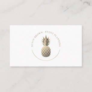 Classy Gold Ananas Logo Business Card Visitenkarte