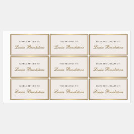 Classy Gold Buchzeichen Library für die Rückkehr z Etiketten