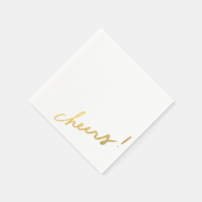 Classy Gold Cheers Serviette (Ecke)