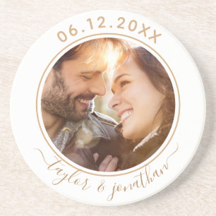 Classy Gold Chic Modernes Hochzeitsszeitsfest Pers Getränkeuntersetzer