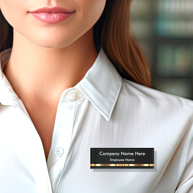 Classy Gold Farbige Mitarbeiter Namenschild (Von Creator hochgeladen)