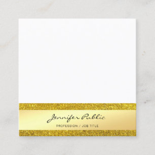 Classy Gold Glitzer Moderne Elegante Beruflich Quadratische Visitenkarte