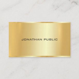 Classy Gold Look Beruflich Moderne Vorlage Chic Visitenkarte