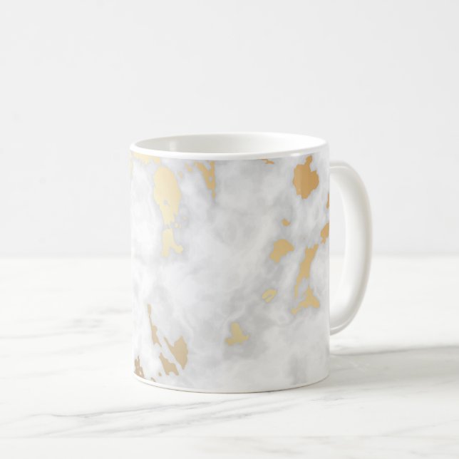 Classy Gold Marmorstein Kaffeetasse (VorderseiteRechts)