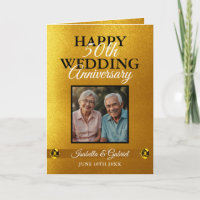 Classy Gold Parents Foto 50 Jahre